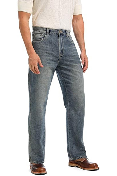 OEM Men's blue wide-leg jeans, 4 pockets, W32, L30