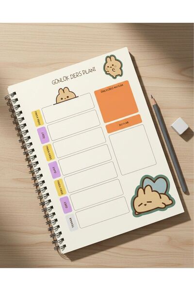 İmajmix A5 Daily Lesson Plan Notebook – with Priority Note & Review Sections ...