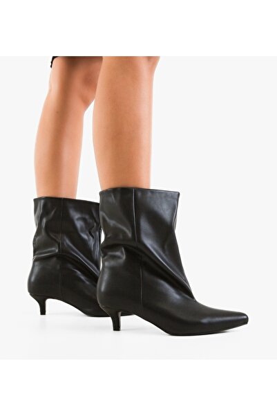 BENOTTİ Women's Black Cow Ankle Boots 2