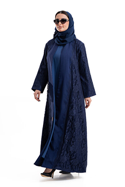 Hasnaa Abaya Summer navy blue abaya