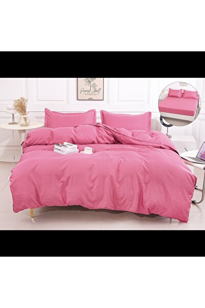 Casa Pucioasa Duvet Cover Set Set - 4 Pieces, Fine Damask with Stretchy, 2 Pe...