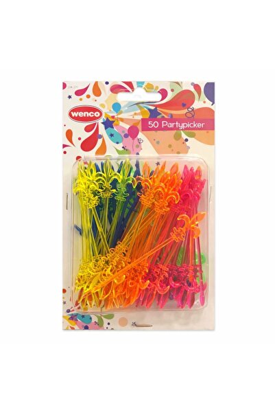 Party Set scobitori decorative pentru petrecere – 50 piese, multicolor