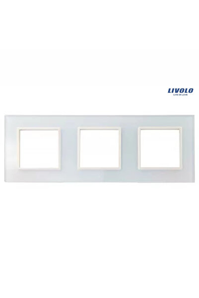 Other Ramă triplă din sticlă albă Livolo