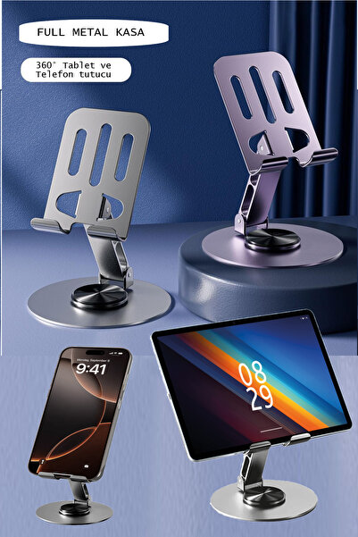 Duffa Yüksek Kalite Metal Telefon Tutucu 360° Dönebilen Telefon Ve Tablet Tut...
