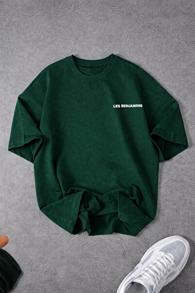 Revasser Unisex Women/Men Lessbenjamı Special Printed Oversize Combed Cotton ...