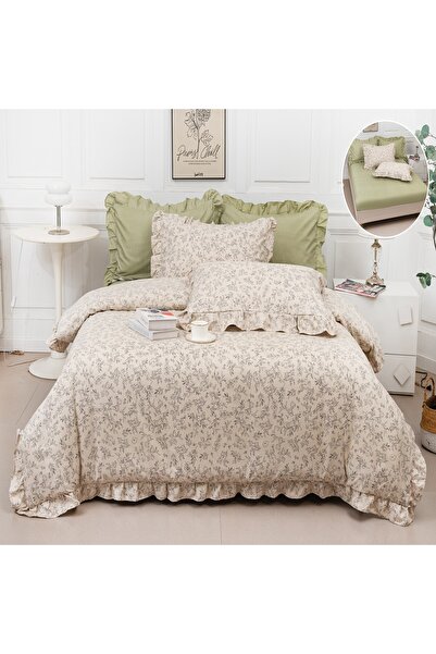 Casa Pucioasa Duvet Cover Set Set - 6 Pieces, Finet with Ruffles and Stretchy...