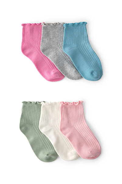 Carter's Girl's 6-Piece Socks Set 4-7 Years Old Multi-Colored