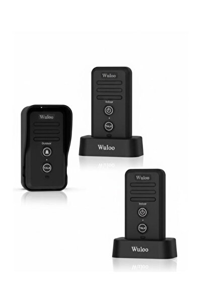 GÜMRÜK BEY Kablosuz İnterkom ve Kapı Zili Sistemi - Wuloo W1810-12 - 1 Dış Me...