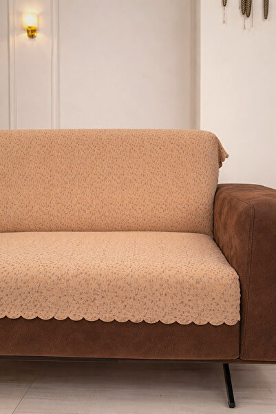 LUNGA VİTA Cheetah Sofa Cover Luxury Felted Bottom Fabric Non-Slip Sofa Cover...