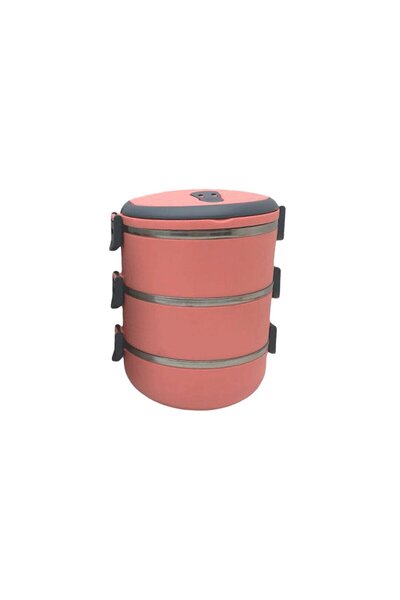 ELİZ BERRA MODA Dark pink 3-piece travel stone storage container 1.8lt