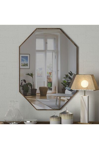 UnicUtil Oglinda de Perete Decorativă, Edge Charm, UnicUtil, 45 x 70 cm, Maro...