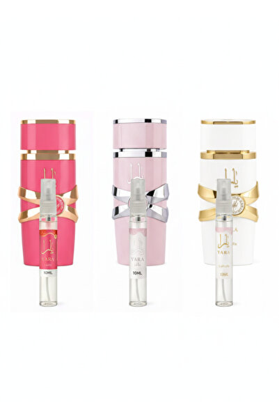 lattafa Set of 3 Yara Perfumes: Yara Roz, Yara Moi (White) & Yara Candy - 3 x...
