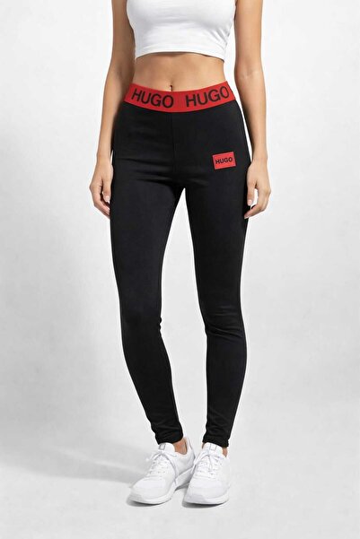 NoNameStore7 Cropped leggings with logo, Black
