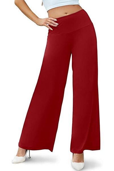 OEM Women's breathable sports pants, fitted, elastic, red L