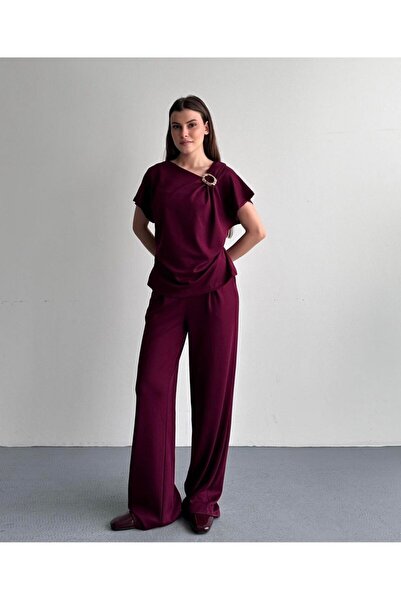 LİFERA Off-Shoulder Buckle Detailed Blouse