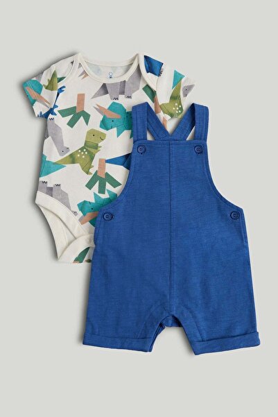 MOTHERCARE Dinosaur Bibshorts and Bodysuit Outfit