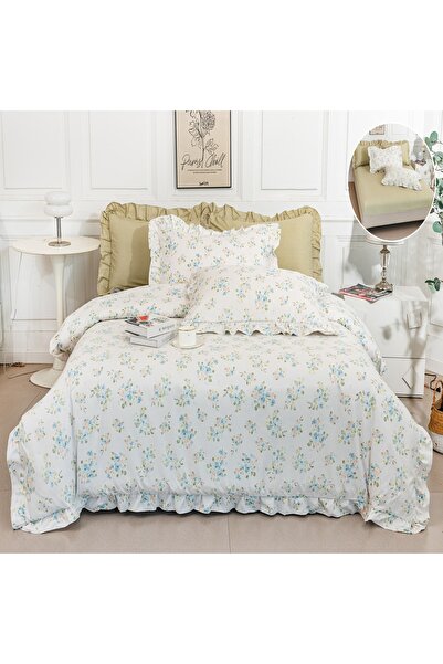 Casa Pucioasa Duvet Cover Set Set - 6 Pieces, Finet with Ruffles and Stretchy...