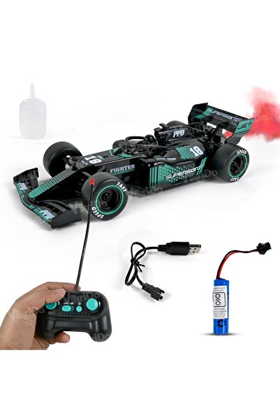 LRS STORE Işıklı Duman Çıkaran Egzozlu Uzaktan Kumandalı F1 Yarış Arabası - Ş...