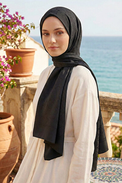 Armine Luxury Sapphire Shawl - Als1Sfr - 30 - Black