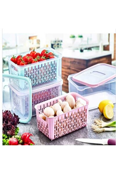 KAPLANBABA Crocket and Olive Cheese Storage Container with 3-Piece Strainer a...