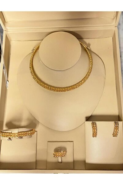 vanus fashion طقم اكسسوار ذهبي A1548