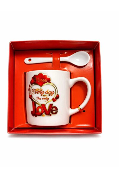 OEM Love gift set mug, teaspoon, hearts