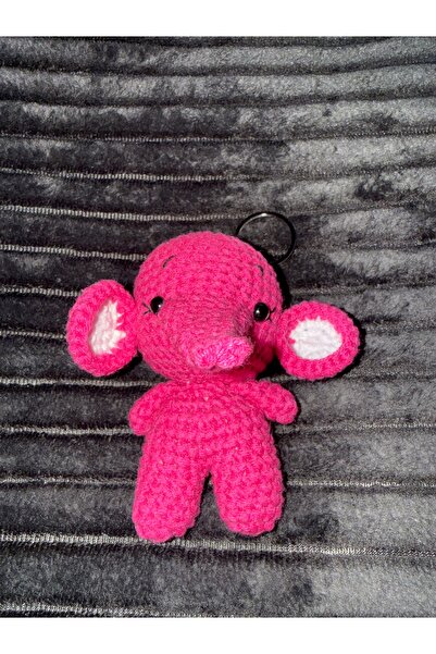 amigurumibaby سلسلة مفاتيح على شكل زرافة وفيلات أميجورومي