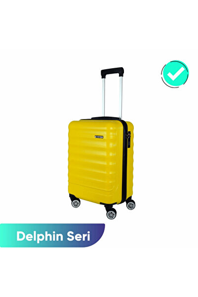 Vegmann Delphin Sarı Unisex Kabin Boy Valiz