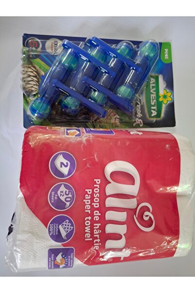 Alvesta Pack of 4 Toilet Deodorant Balls + Set of 2 Alint Kitchen Wipes