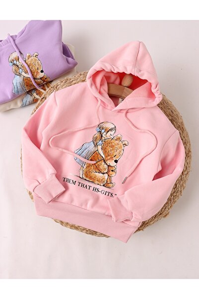 MiniKids Hanorac roz, fetita cu ursulet