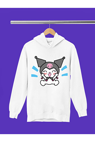 MAGORS Kuromi Printed 3-Yarn Quality Soft Texture Hooded Children's Sweatshirt