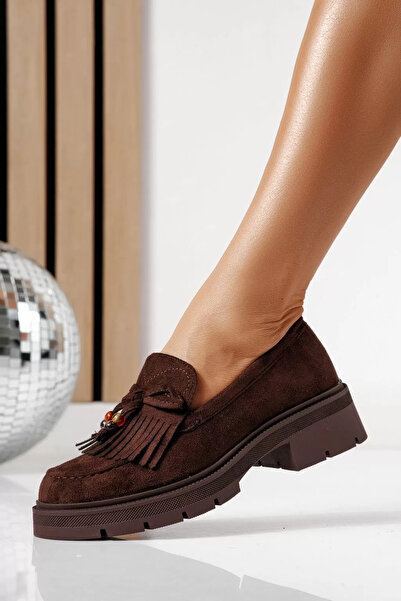 Zaira Дамски кафяви ежедневни обувки от еко кожа и велур Eliana #24438 - 40