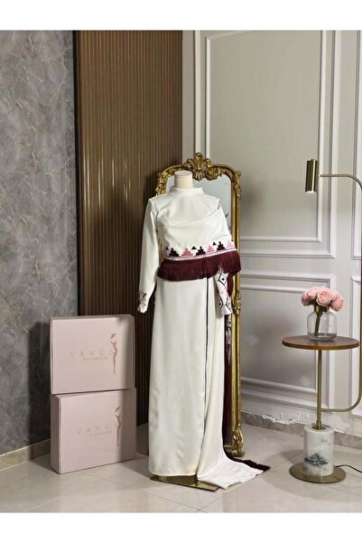 vanus fashion 6989 - Long white jalabiya