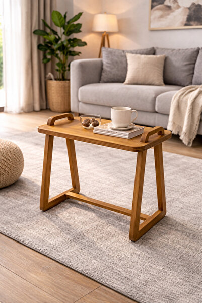 beriner Mobilya Ahşap Yuvarlak Yan Sehpa Saksılık Tabure Masa Komodin Puf Raf...