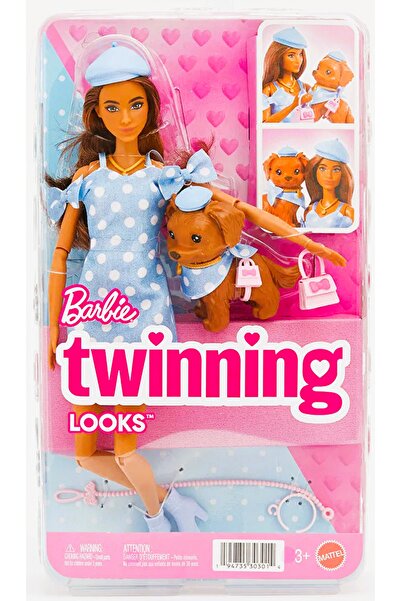 Barbie Sonsuz hareket bebeği ve köpekçiği aksesuarlı köpekli barbi oyuncak be...