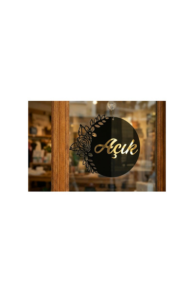 Sim hediyelik KAPI SÜSÜ / PLEKSİ / SİYAH/BEYAZ AÇIK- KAPALI