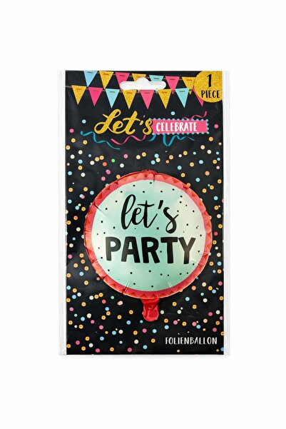 Party "Let's Party" round foil balloon – 1 piece, multicolor