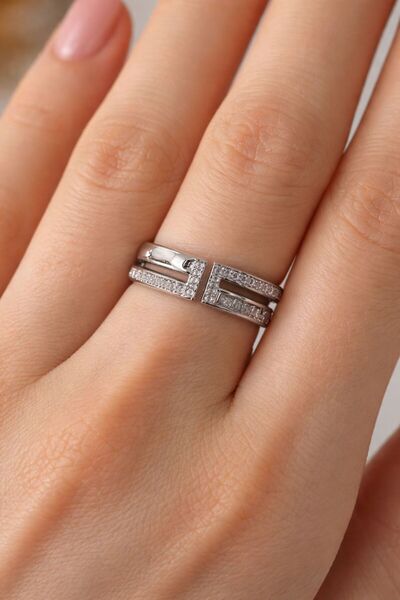 XUPING JEWELRY Silver Zircon Stone Vip Adjustable Steel Ring