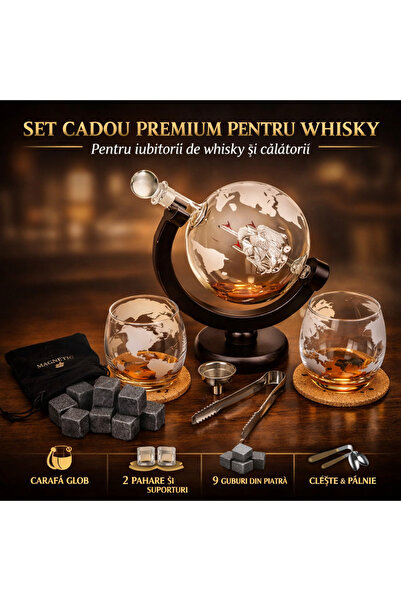 Malatec Whiskey glass and decanter set, 2 glasses 250 ml, decanter 850 ml, tr...