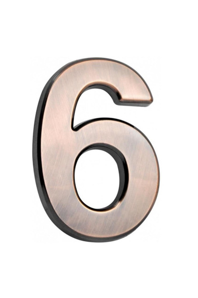 Strend Pro Numar casa MagicHome, cifra 6, PVC, Bronz Antichizat, 70x100mm, 3D