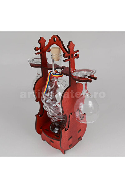 LimArt 2 wine glasses with glass support 1x750 ml, 2x150 ml - 36x25x12 cm