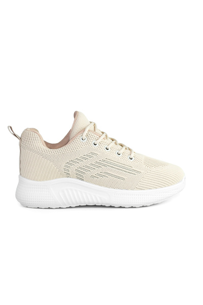 Buzzmania Zariah beige women's sports shoes