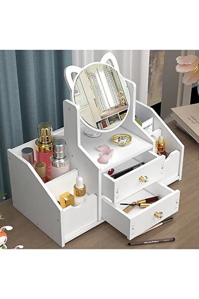 Vivendo Organizator Vivendo® pentru Cosmetice si Bijuterii, Alb, PVC, cu Sert...