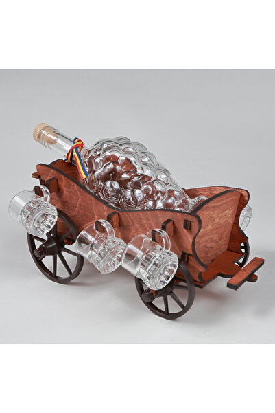 LimArt Trăsură cu sticlă strugure şi 6 pahare de țuică 1x750 ml,6x25 ml - 36x...