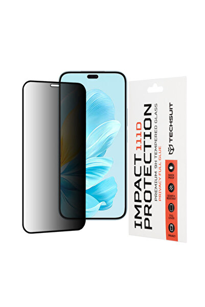 Techsuit 111D Privacy Full Glue Glass for Honor 200 Lite, Black