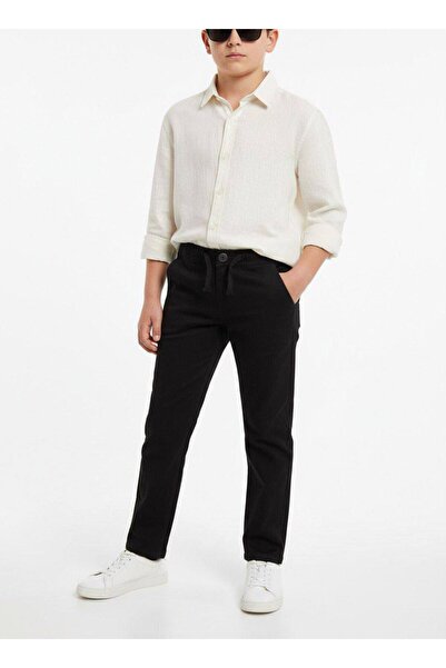 Esprix Kids Boys' Elastic Pants Cotton Woven Fabric Basic Children's Bottoms