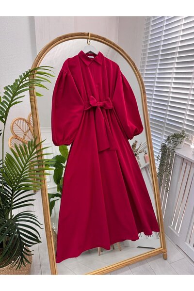 onix فستان شيمال باللون الأحمر