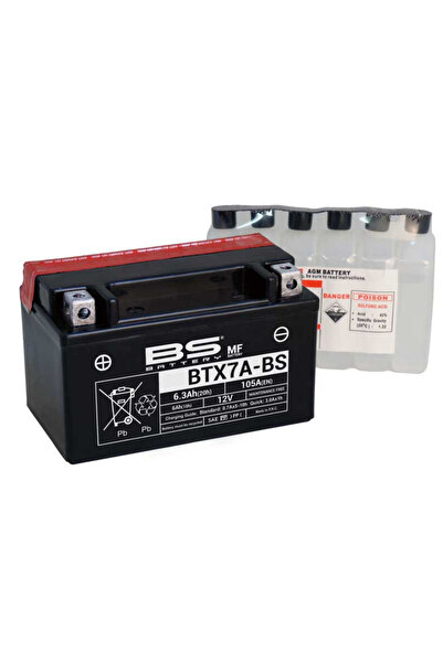 BS Battery ARORA Max-T 150 BTX7A-BS (Ytx7a) Motosiklet Aküsü
