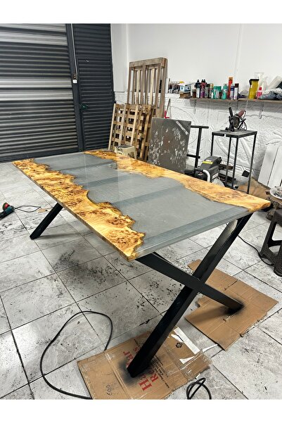 Konyalı Sanat EPOKSİ YEMEK MASASI 100x200 CM