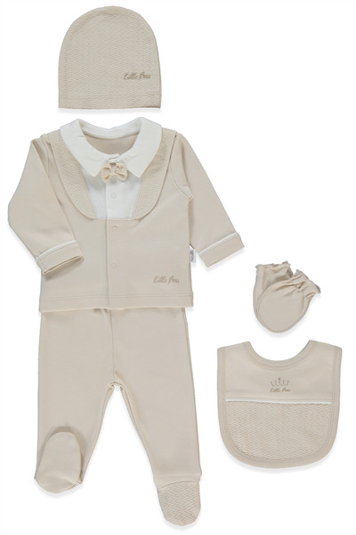 Bebetto İNTERLOK ZIBIN SET 5Lİ (LITTLE BOSS) BEJ